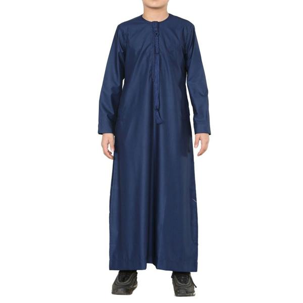Infinity Leather Boy's Kids Thobe Emirati Jubba Islamic Clothing Kaftan Eid String Tassel