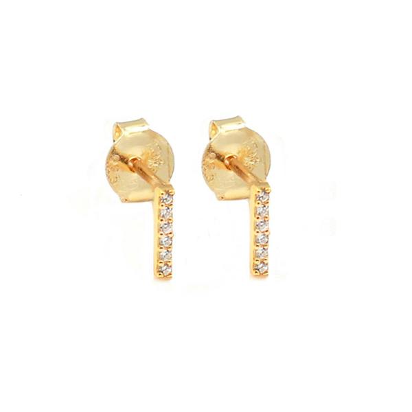 Say It With Dainty Initial Earring Pair - Yellow Gold