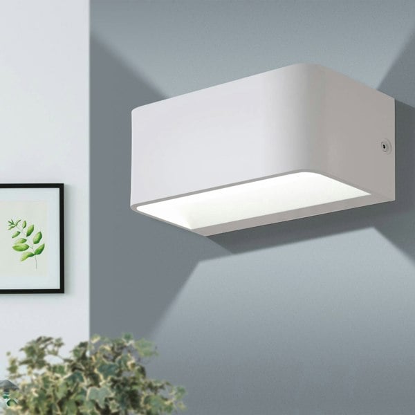 EGLO Sania 4 LED White Cube Aluminium Wall Light