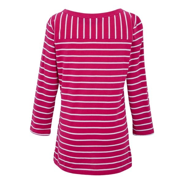 Regatta Womens/Ladies Baylette II Striped T-Shirt - Pink Fusion/White