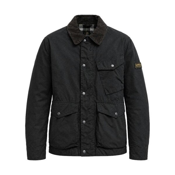 Barbour International Winter Drifter Washed Waxed Jacket Black