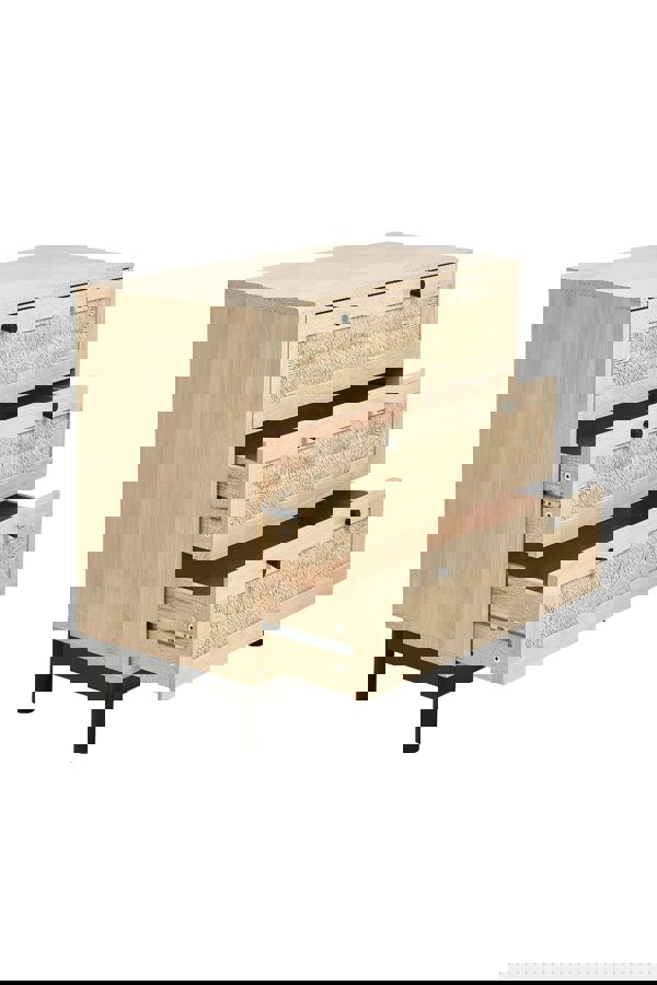 Living and Home 3-Drawer Woven Accent Cabinet