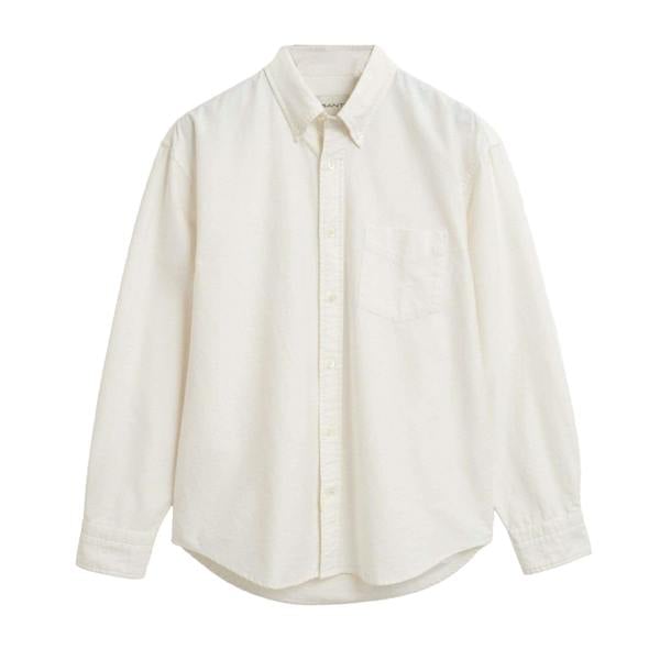Gant Mens Heritage Long-Sleeved Shirt - Cream - 