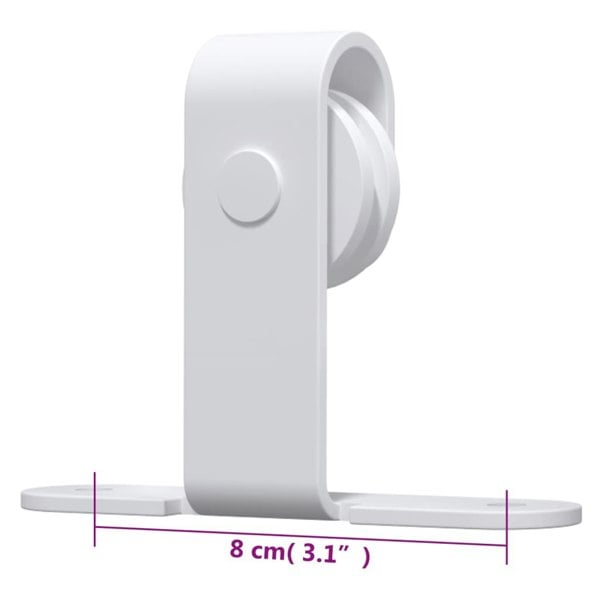 Berkfield Mini Sliding Cabinet Door Kit Carbon Steel White 152 cm
