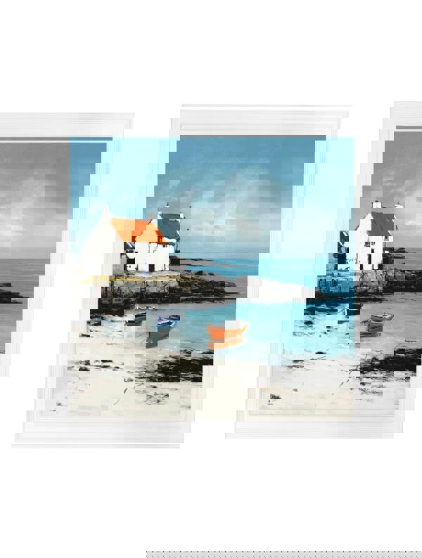 Exceptional Art The Coastal House - Strong White Hurstwood square frame