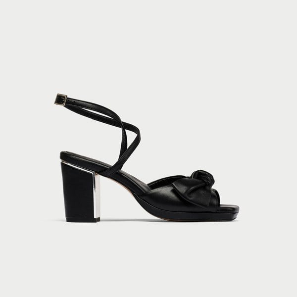 Calla Lydia Block Heels for Bunions & Wide Feet - Black Leather