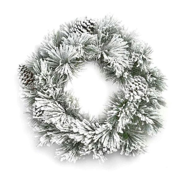Samuel Alexander 50cm Premier Christmas Snow Flocked Door Wreath