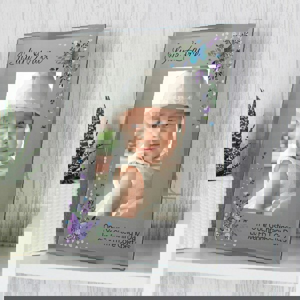 Personalised Memento Company Personalised Butterfly 6x4 Diamante Glass Photo Frame