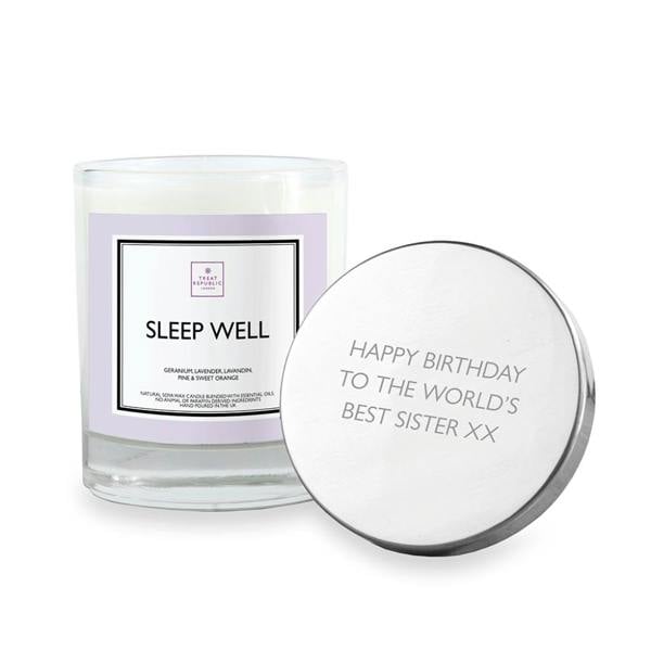 Abode Home & Gifts Personalised 'Sleep Well' Scented Candle