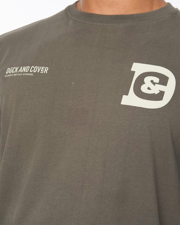 Duck and Cover Gemtas T-Shirt - Dark Olive