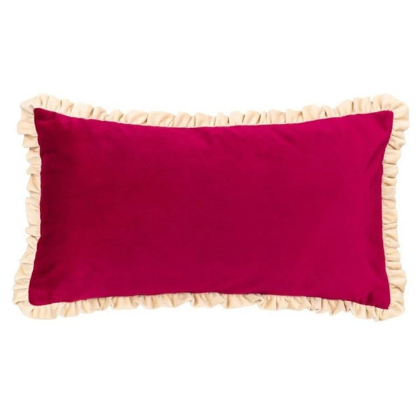 Furn Cest La Vie Embroidered Cushion Cover - Berry