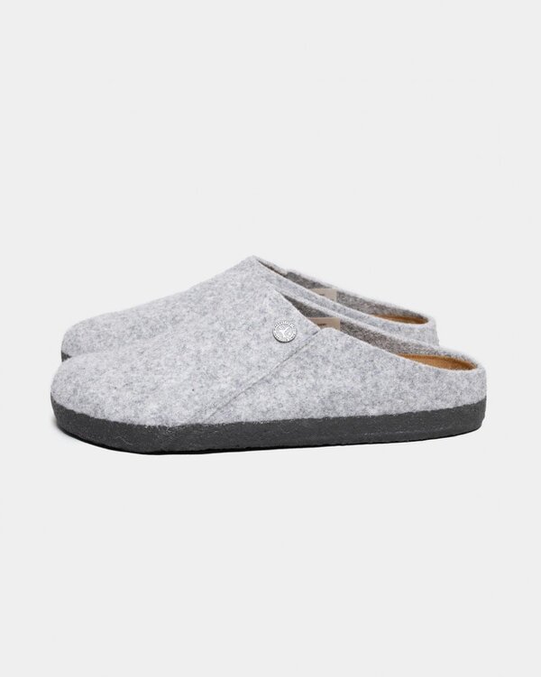 Birkenstock Zermatt Standard Wool Felt Unisex Clogs - Light Gray