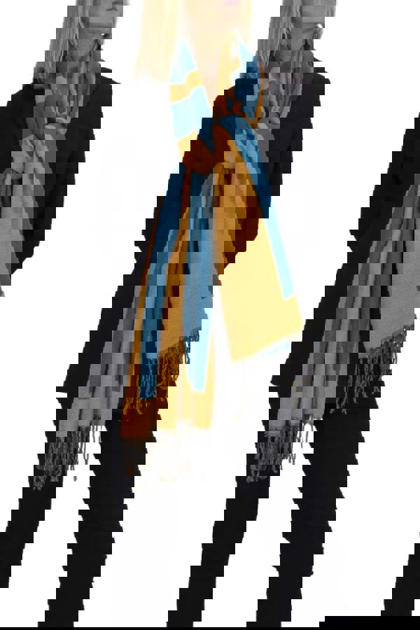 Paulo Due Oversized Wool Blend Pashmina Shawl Scarf