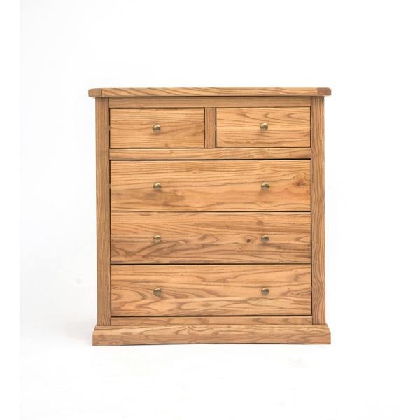 Salerno 5 Drawer Chest of Drawers Brass Knob