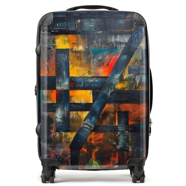 Warren Reed Geometric Interplay: Abstract Patterns Suitcase