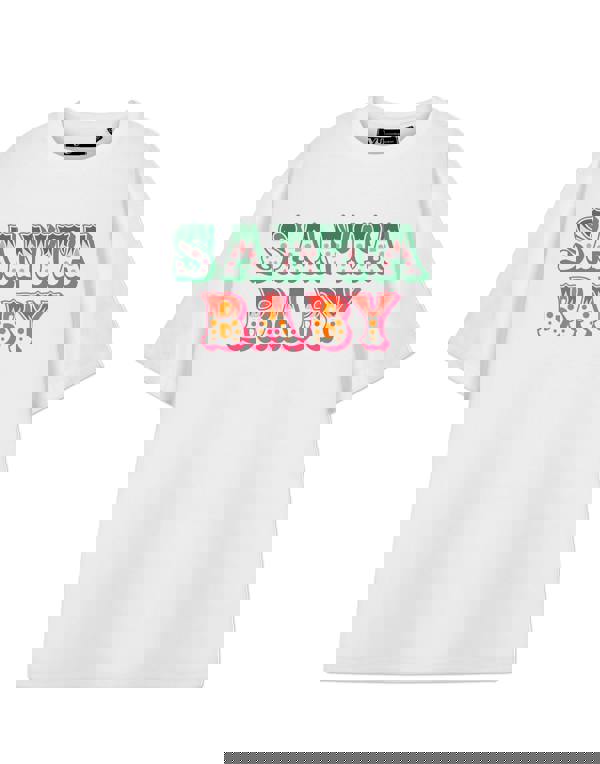 Show Me The Merch Unisex White Santa Baby Short Sleeved T-Shirt