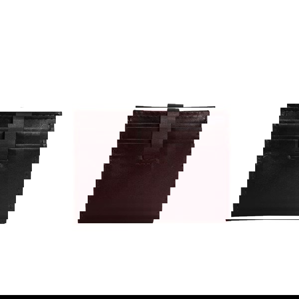 Assots London 'GROVE' Burgundy Smooth RFID Tab-over Leather Credit Card Holder