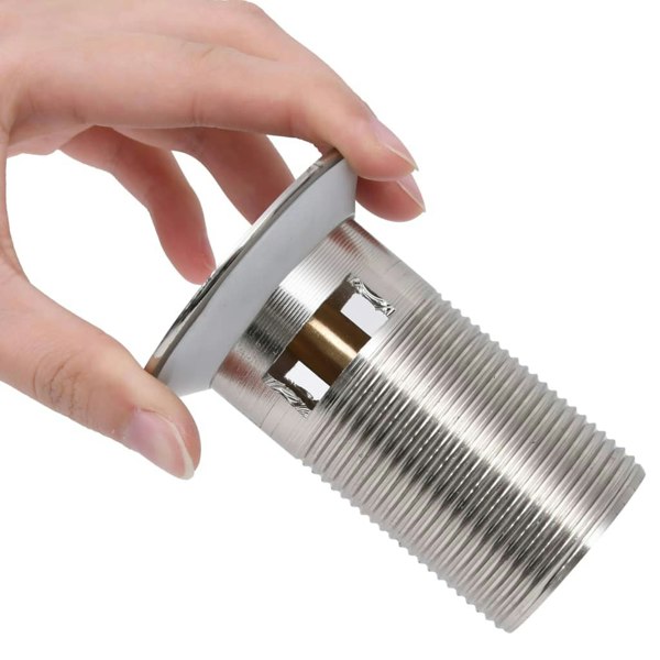 Berkfield Push Drain with Overflow Function Silver 6.4x6.4x9.1 cm