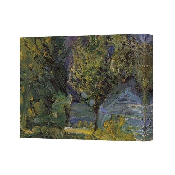 Benjamin Tate Design Impressionist Landscape Canvas Print With House And Trees Artwork