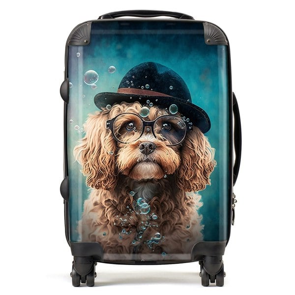 Warren Reed Cavapoo Dog Splashart Suitcase