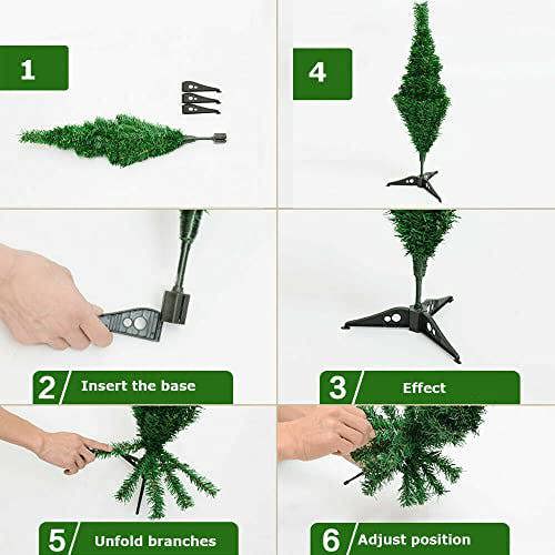 2ft to 6ft Artificial Canadian Pine Christmas Tree in Green PVC, Indoor and Covered Outdoor Use image 6