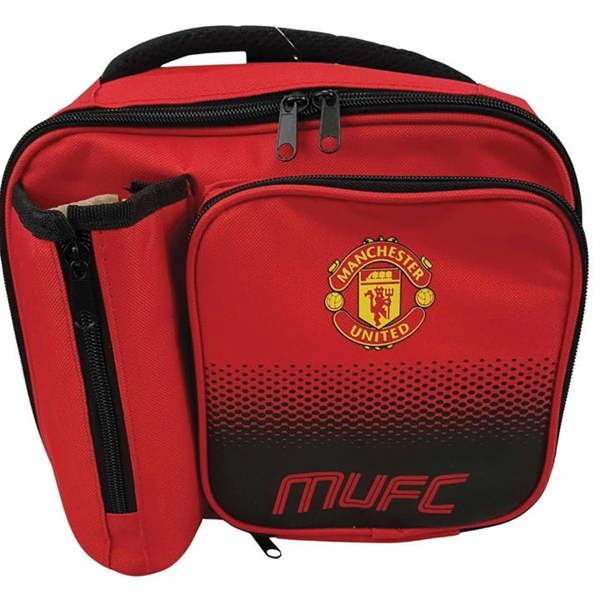 Manchester United FC Lunch Bag With Bottle Holder, Lunch Accessories, Sports, Gift