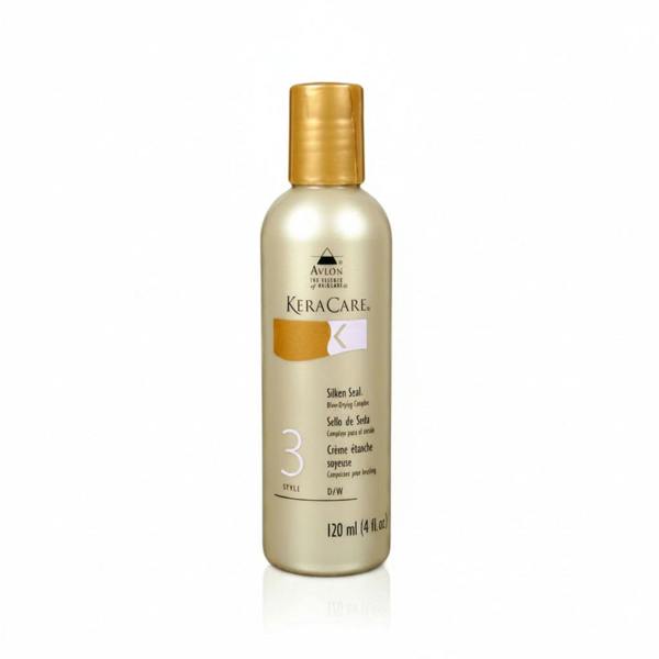 Keracare hair care product bottle on a white background