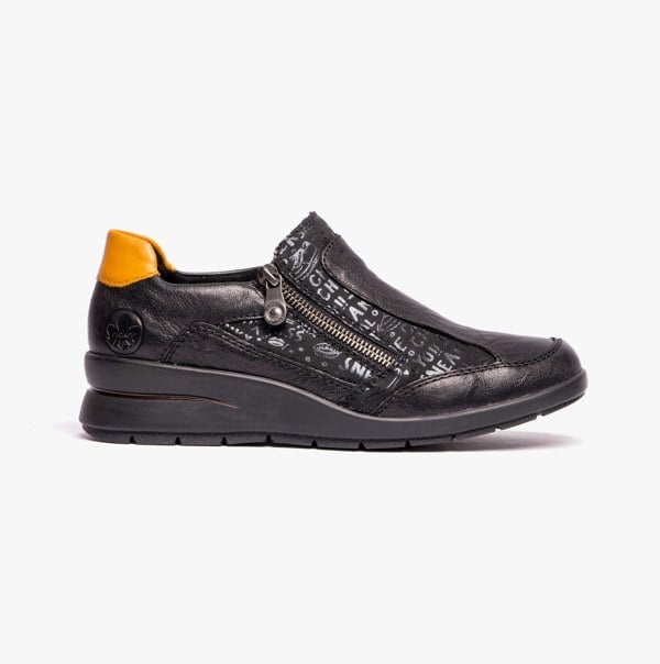 Rieker L4850-00 Womens Shoes - Black