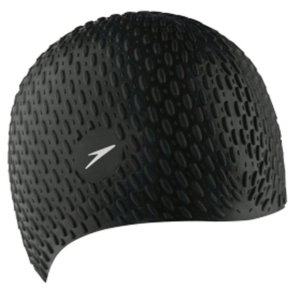 Speedo Unisex Adult Bubble Swim Cap - Black