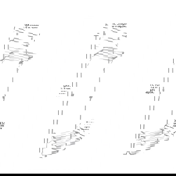 JVL 2 Tier Over Door Drying Rack - 8.5M, White