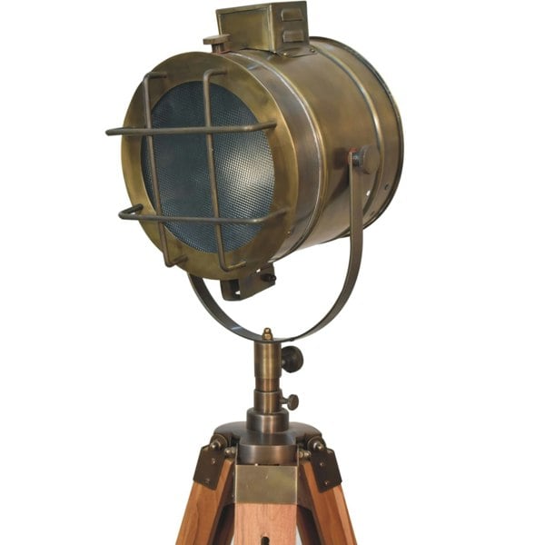 Artisan Furniture Caged Brass Spotlight Floor Lamp