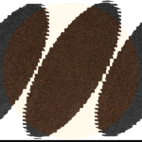 Shaggy Rug Plain Brown non-shedding, high-quality