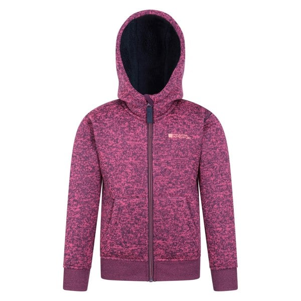 Mountain Warehouse Childrens/Kids Nevis Faux Fur Lined Hoodie - Dark Pink