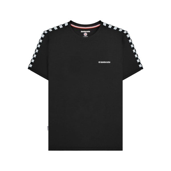 Lambretta Mens Two Tone Taped T-Shirt - Black