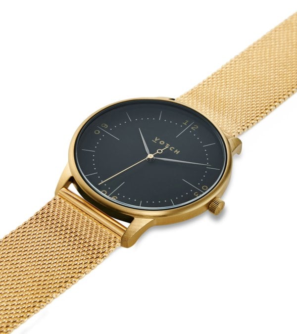 Votch Gold & Black with Black Watch | Aalto Mesh