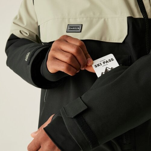 Dare 2B Mens II T-Bar Overhead Ski Jacket - Abbeystone/Black