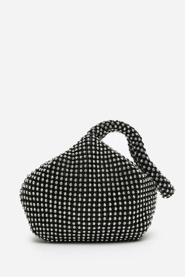 Where's That From Cascabel Mini Chainmail Pouch Bag in Black