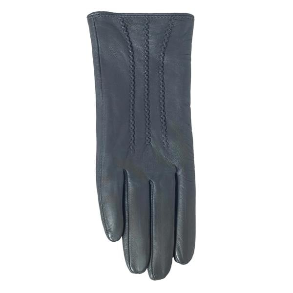 Quivano Womens Leather Gloves With 3 Stripe Detail