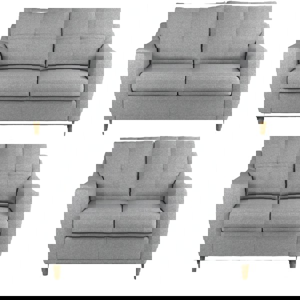 Furnishings For Less Baxter Tufted Fabric Sofa Suite