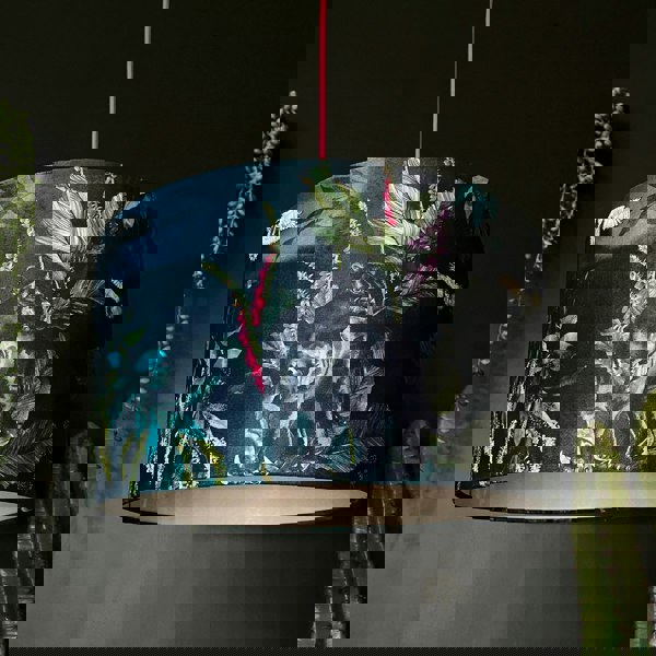 Handmade Velvet Lampshade in Twilight Blue