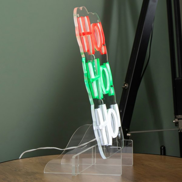 Samuel Alexander 29cm Light up Hanging or Freestanding Christmas Ho Ho Ho Neon Sign