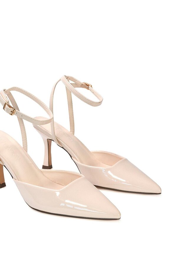 XY LONDON Pointed Toe Stiletto Heels With Ankle Strap