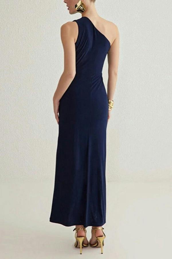 WOVCOR Maxi Evening Dress with Accessory Detail