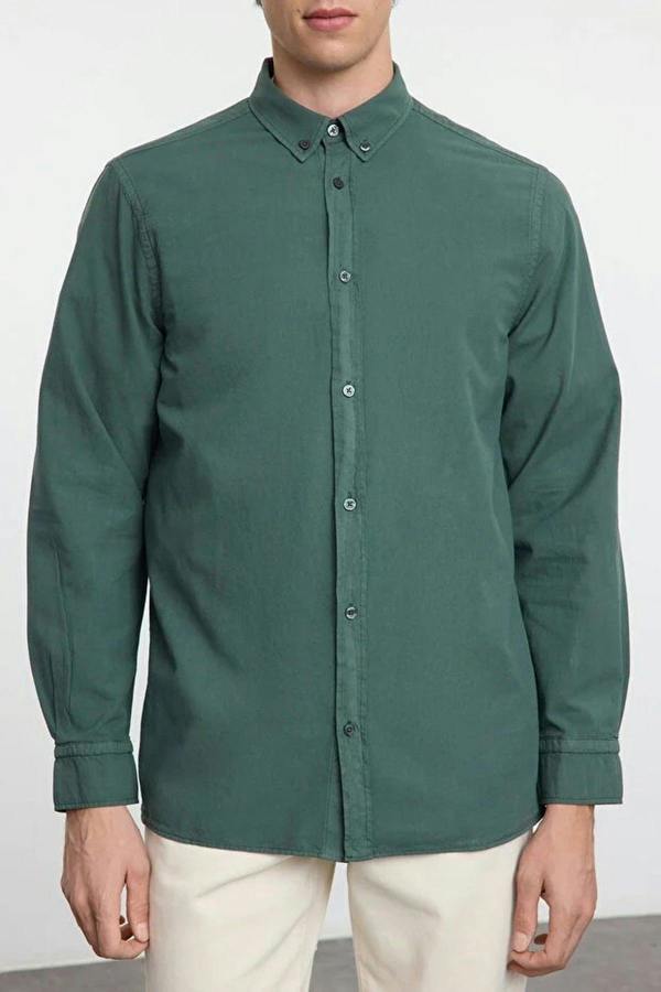WOVCOR 100% Cotton Linen Look Men’s Shirt