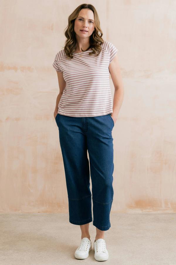 Lily & Me Tidal Soft Pink Stripe T-Shirt