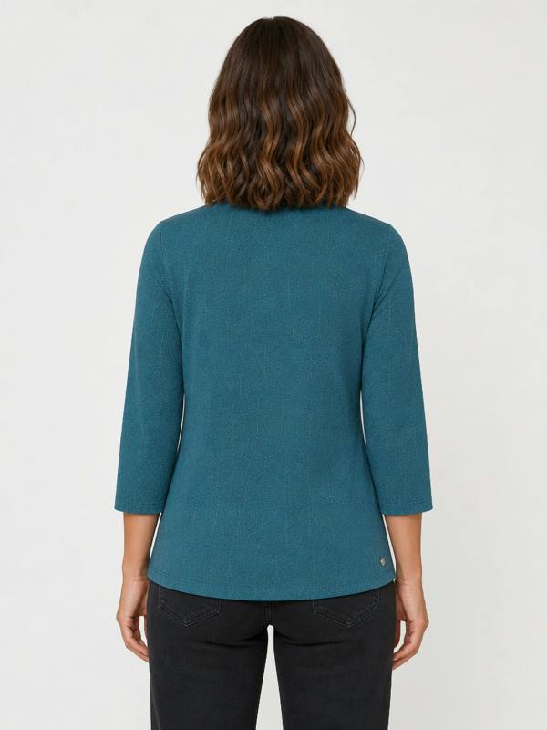 TIGI Round Neck Embroidered Detail Top.