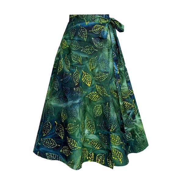 Frock Tales Meyer Wrap Midi Skirt With Pockets - Forest