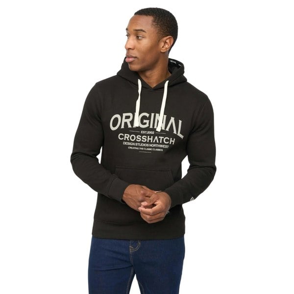 Crosshatch Mens Vintarge Hoodie - Black