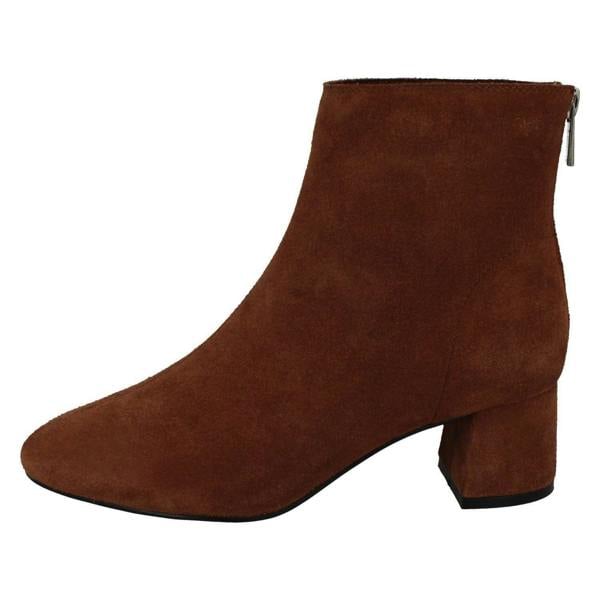 Spot On Ladies Leather Collection Suede Leather Ankle Boots F51134