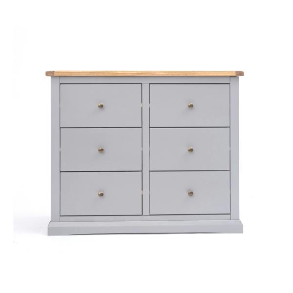 Rocca 6 Drawer Chest of Drawers Brass Knob